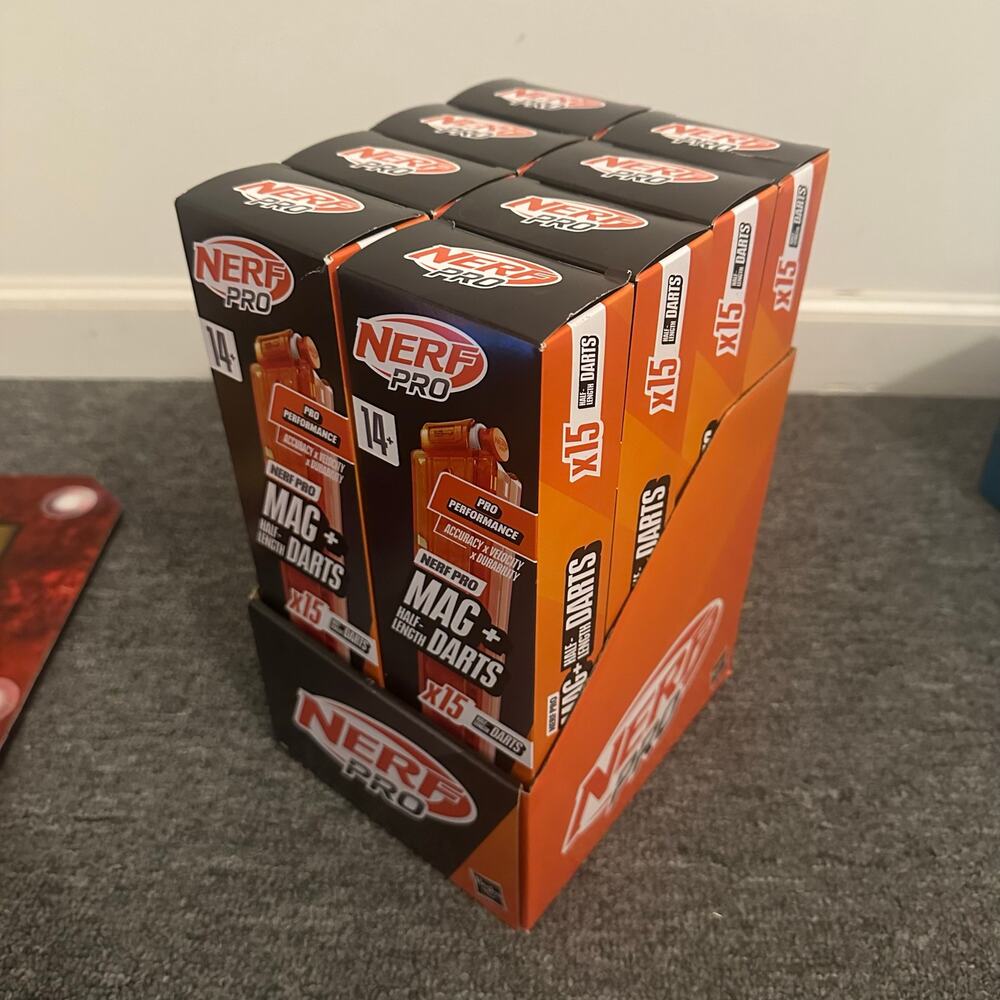 Nerf Pro Mag Plus Half-Length Torrent Sender Refill, 15 Darts with Mag Pack